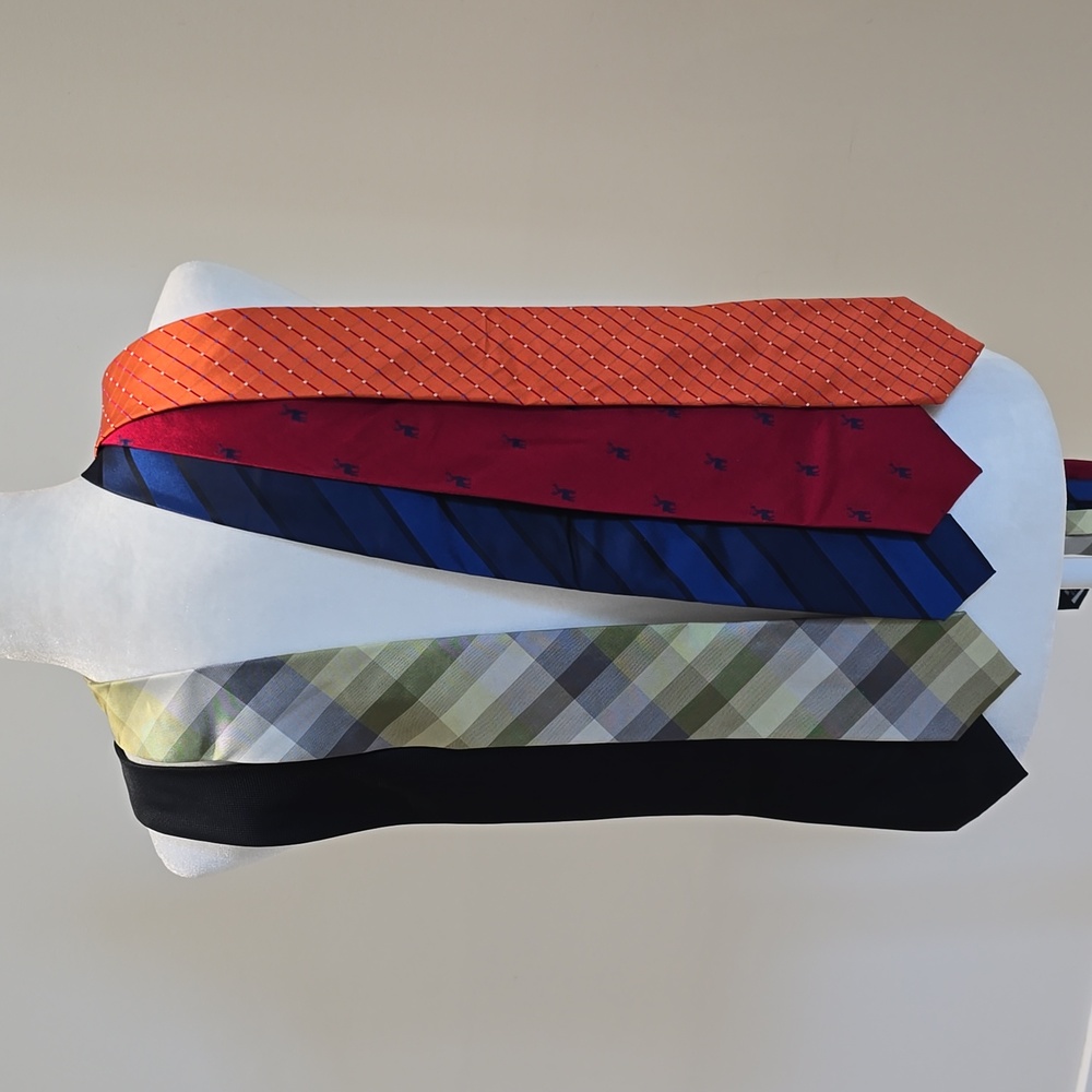Men's Tie Collection - Black, Multi Color, Red, Blue, Orange